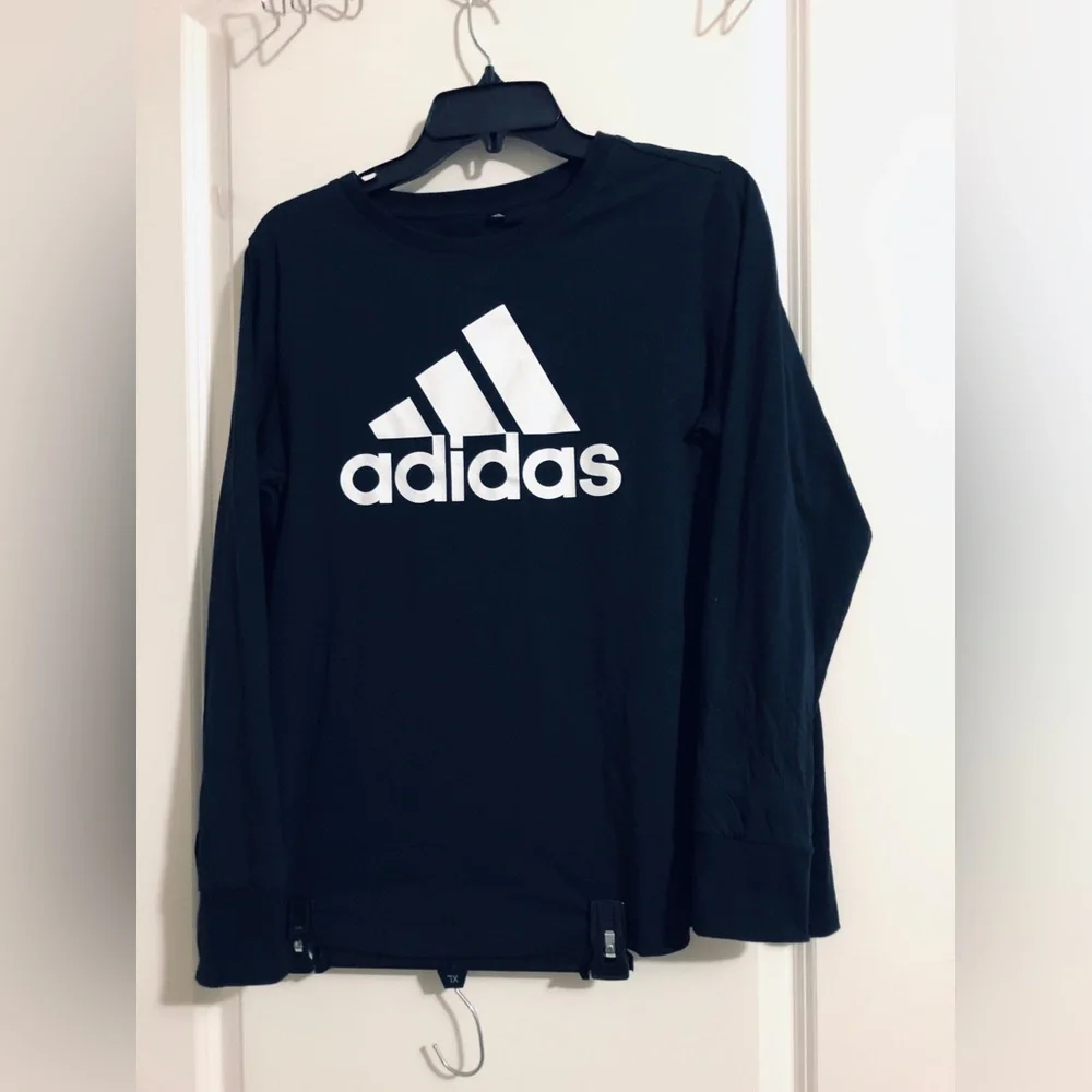 Adidas Black and White Long Sleeve Tee - Picture 9 of 9